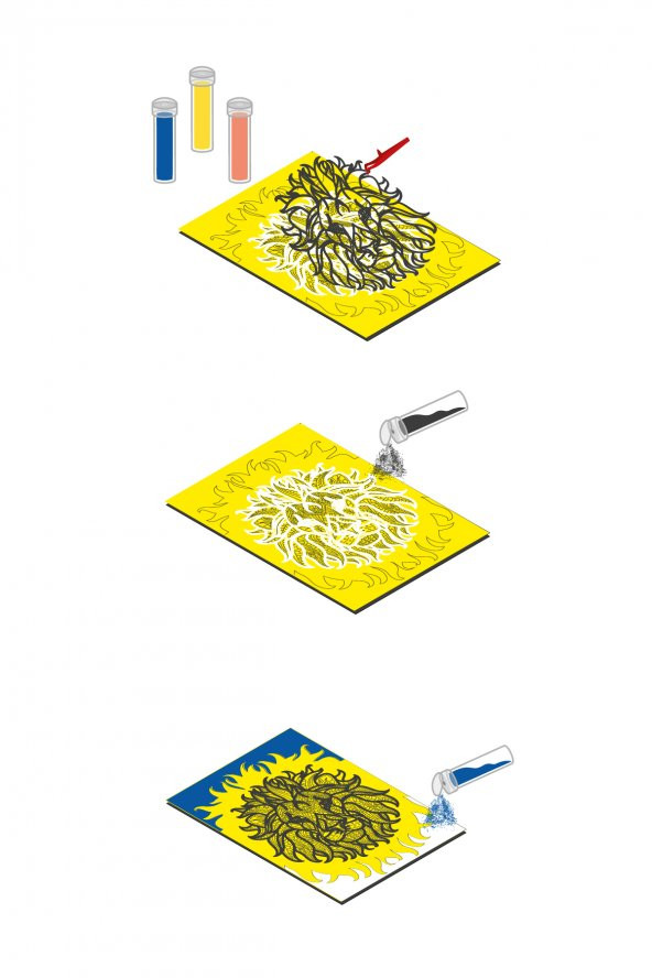 Sand Art (Kum Sanatı), Yetişkin Kum Boyama Aktivite Seti (Red Castle_YKO-01_Aslan) - 3