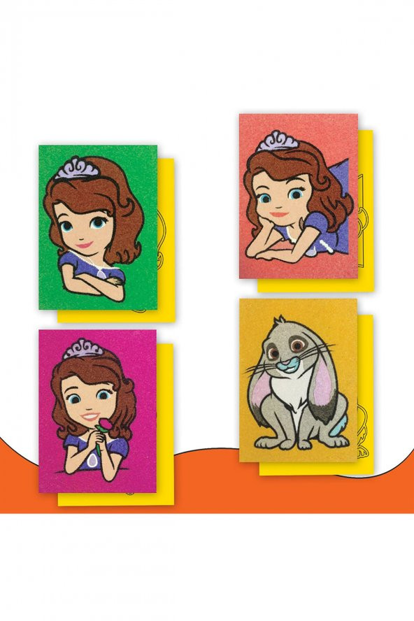 Eğitici ve Eğlenceli Kum Boyama Seti, Disney Prenses Sofia (4 Adet Kart 16.5x11.75 cm) FM 11 - 2