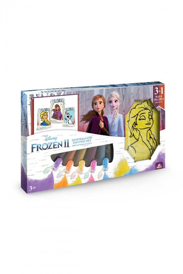 Disney Frozen II Elsa&Anna&Olaf Simli Kum Boyama Seti-Red Castle TS-07