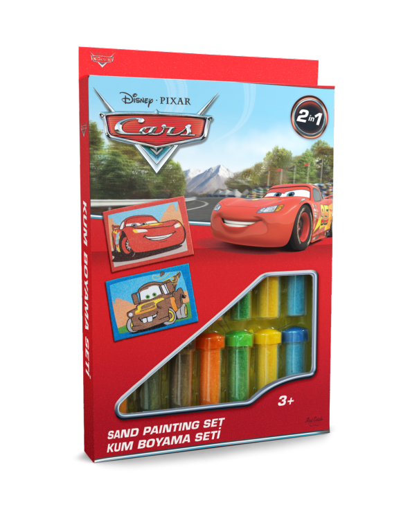 Eğitici ve Eğlenceli Kum Boyama Seti, Disney Cars Mcqueen&Mater (2si 1 Arada) DS 05