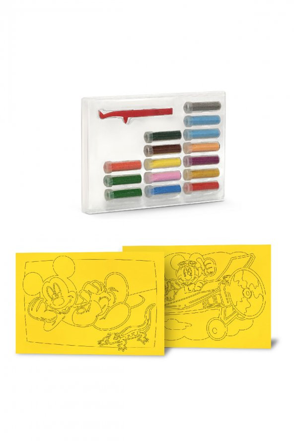 Eğitici ve Eğlenceli Kum Boyama Seti Disney Junior Mickey Mouse (2 in 1) - 2