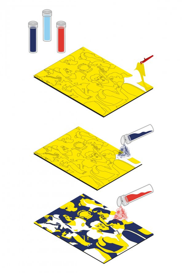 Sand Art Yetişkin Kum Boyama Aktivite Seti-Red Castle YK-03 - 3