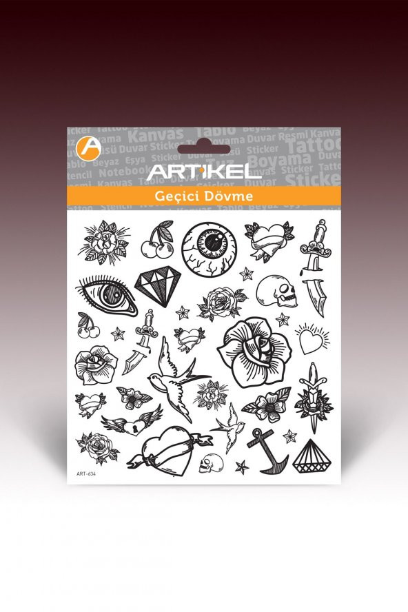 Şekiller Geçici Dövme,Geçici Tattoo ,Vücut Dövme,Kol Bilek Dövme,Boyun Dövme,Sırt Dövme - 2