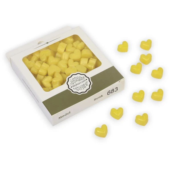 Mühür Mumu Eritme Kalp Boncuk Paket Model No: 683 SATEN LİMON ürün görseli