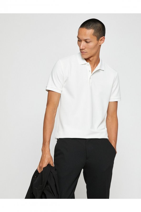 KOTON Basic Tişört Polo Yaka Düğmeli