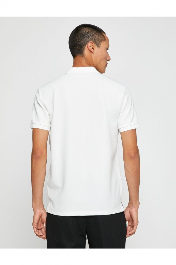 KOTON Basic Tişört Polo Yaka Düğmeli - 4