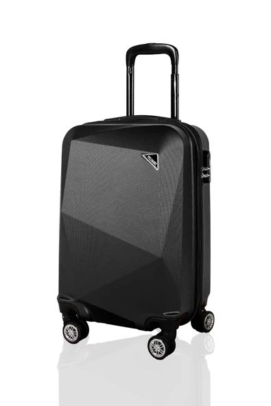 Polo&Sky Elmas Model Siyah Renk 2'li Valiz Seti (Küçük+Büyük) - 3