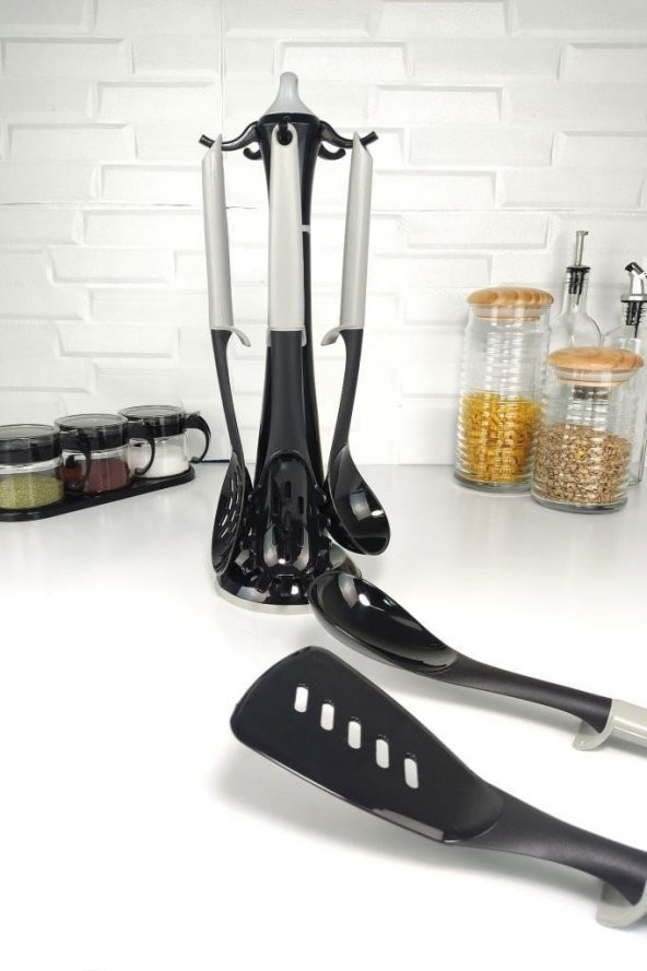 Digithome Parry 6 Parça Standlı Servis Gereçleri Seti Gri - SNP-0011 C320.049 - 2