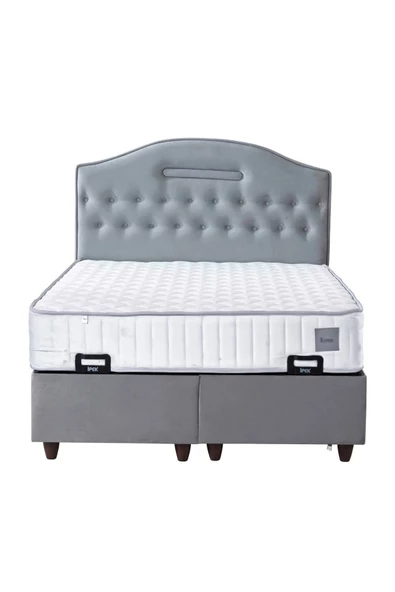 İpek Mobilya Nima 3 Lü Set (Yatak+Baza+Başlık) Çift Kişilik (Açık Gri) 160 X 200 - 2