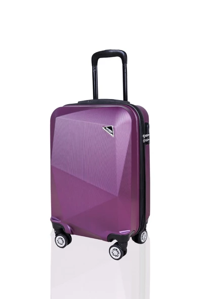 Polo&Sky Elmas Model Mor Renk 2'li Valiz Seti (Küçük+Büyük) - 3