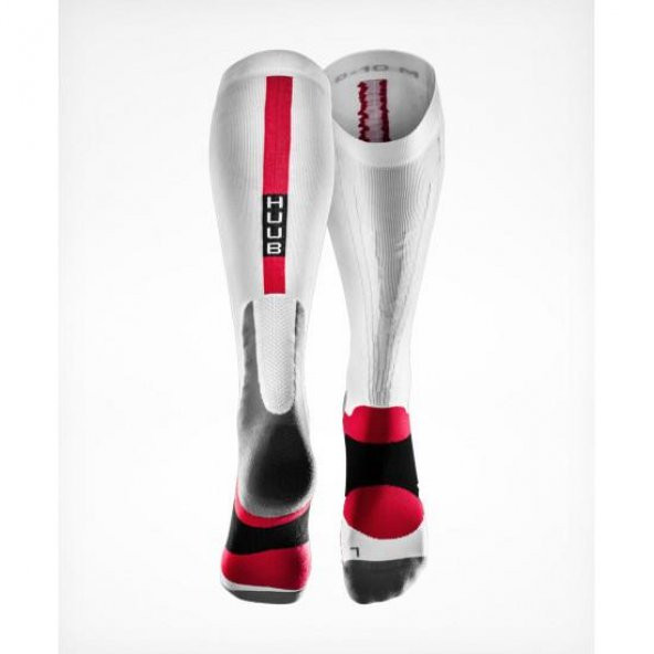 Huub Compression Yarış Çorabı Beyaz - 2L - 2