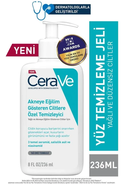 Cerave Akneye Eğilimli Ciltler İçin Özel Temizleyici 236 ml - 8