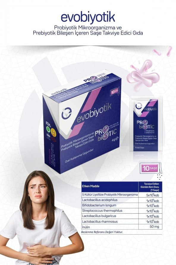 Probiyotik Mikroorganizma Ve Prebiyotik Bileşen Içeren Takviye Edici Gıda 10 Sase - 2
