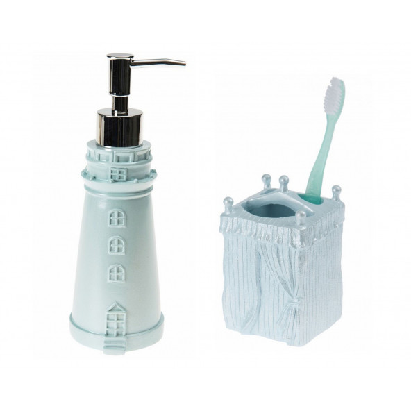 ZBOSP-C25 SIVI SABUNLUKDİŞ FIRÇALIK 2 Lİ BANYO SETİDENİZ FENERİ