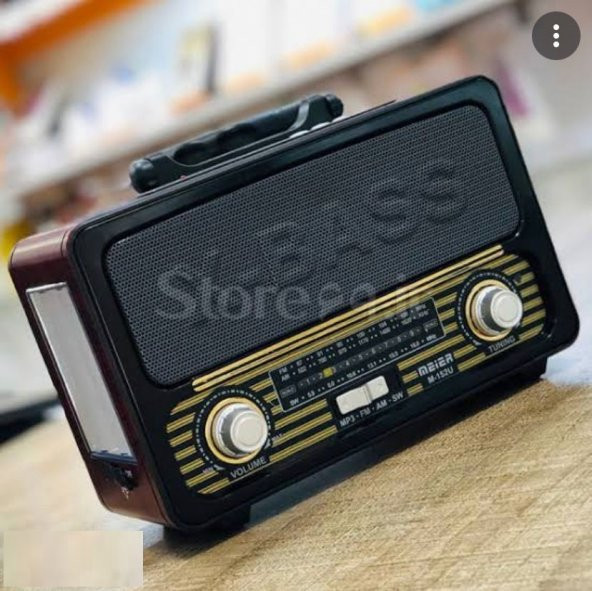 Bluetooth Şarjlı Nostaljik Antika Radyo Müzik Çalar Işıldak Usb Tf Aux 4618 - 2