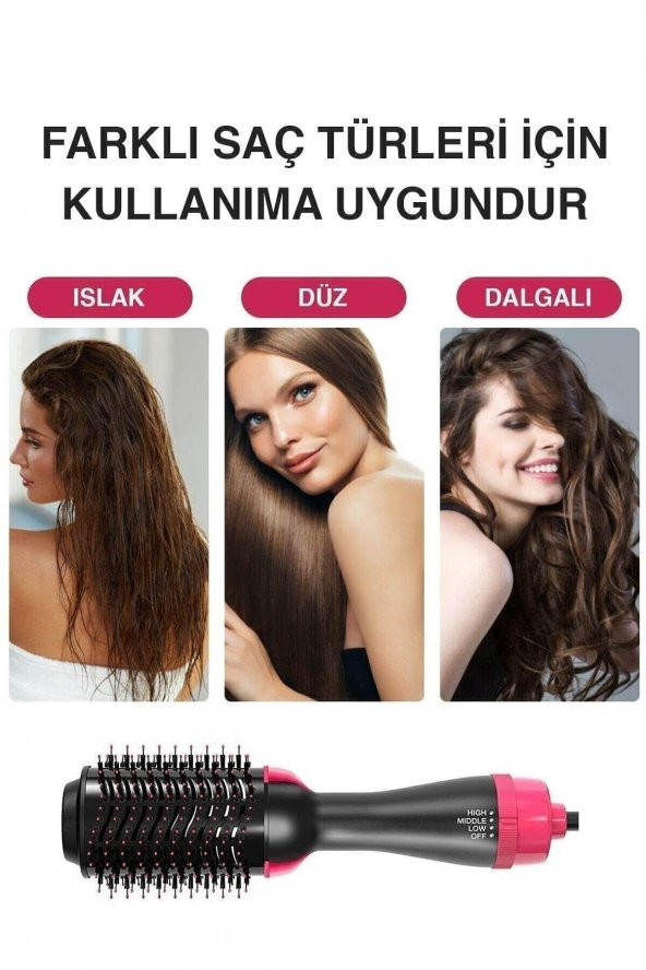 Profosyonel Saç Kurutma Makinesi Taraklı Saç Düzleştirici Fön Makinesi Saç Şekillendirici - 2