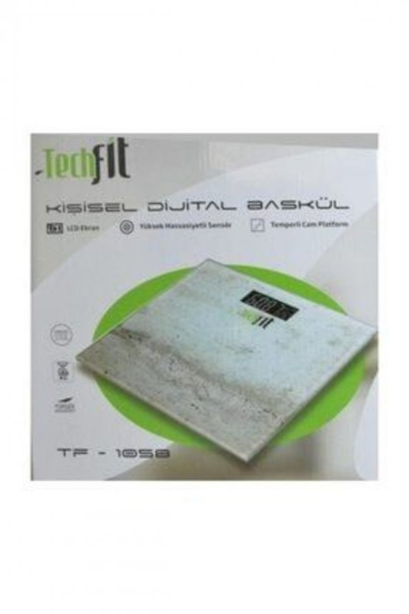 Techfit 1058 Desenli Dijital Cam Baskül Terazi - 3