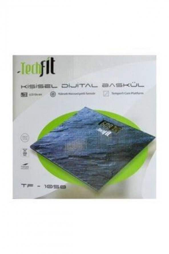 Techfit 1058 Desenli Dijital Cam Baskül Terazi - 4