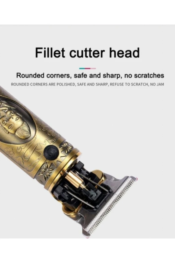 1-3 Tıraş Rc-99 Sakal Ense Çizim Makinesi V-085 Sarı 1 Yıl 3 Saat ve Altı Yok Kuru Yok Şarjlı İthal - Resim 3