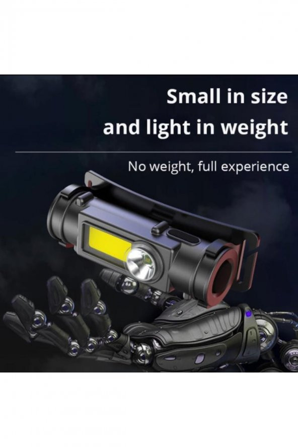 Taşınabilir Mini Far Xpe + Cob Led Far Usb Şarj Edilebilir Kafa Lambası Kullanımı 18650 Pil Kamp - 2