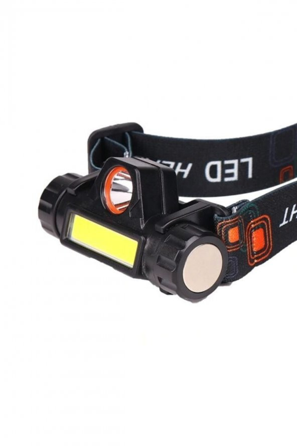 Kafa Feneri Şarjlı Mıknatıslı Lityum Lion Pilli 1200 Lümen Cob Led Kafa Lambası Çalışma Lambası - 2