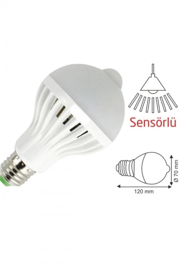 Sensörlü Led Ampul 7w 6500k (beyaz Işık)