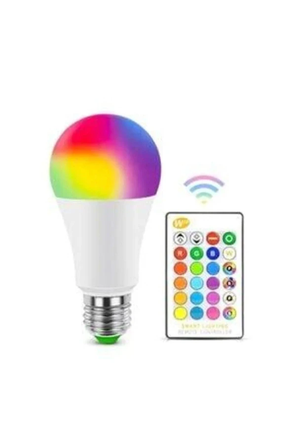 Rgb Led Ampul Çok Renkli Led Home Uzaktan Kumandalı Dim Edilebilir Ampul Ac85