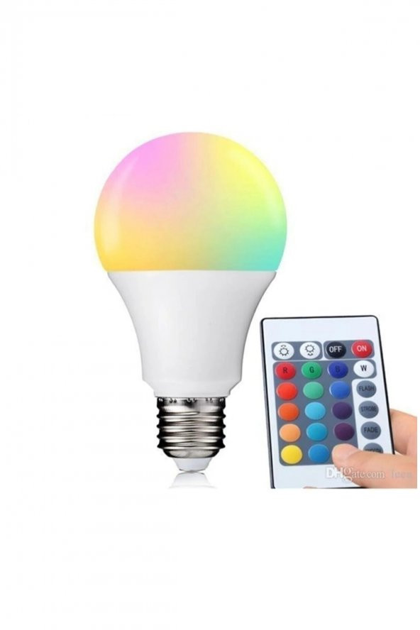 Rgb Led Ampul Çok Renkli Led Home Uzaktan Kumandalı Dim Edilebilir Ampul