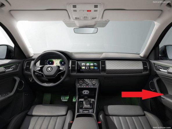 Skoda Kodiaq 2017-2022 Tekli Cam Anahtarı Sol Arka Sağ Ön-Arka - 2