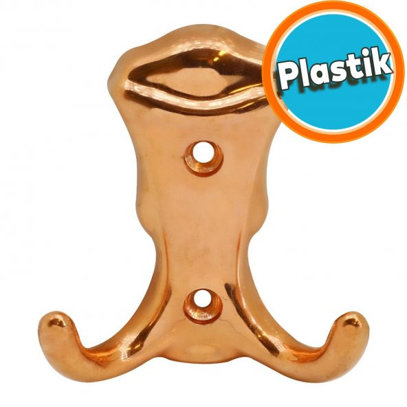 Mobilya Duvar Kapı Vestiyer Portmanto Askısı Dolap Elbise Askılığı Bakır Renk Plastik Askı Askılık