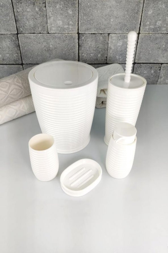 Digithome 5 Parça Banyo Seti Beyaz 486 - OKY-1070 - 2