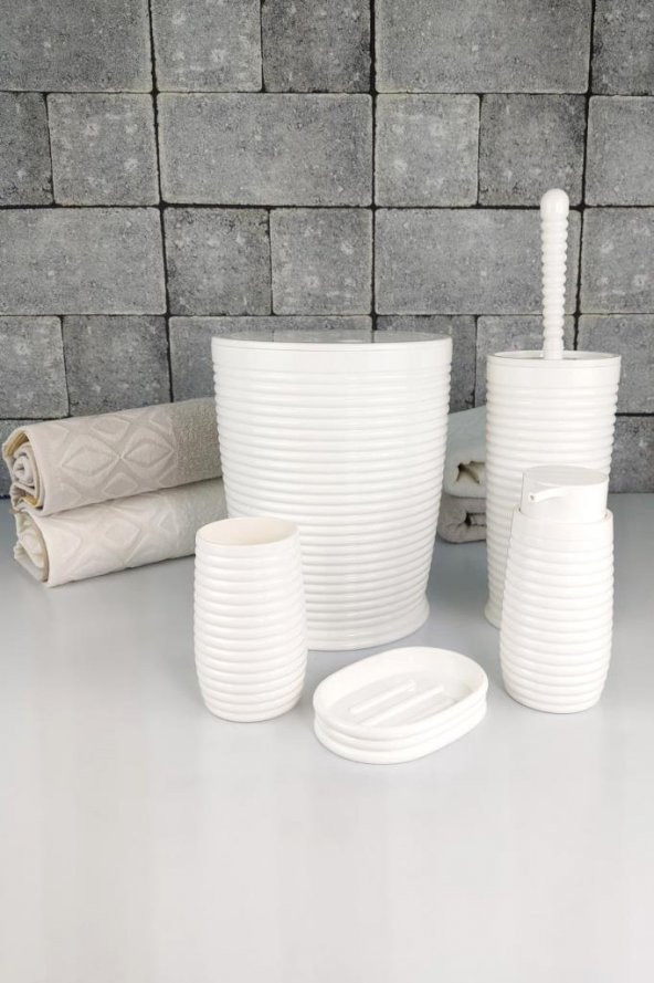 Digithome 5 Parça Banyo Seti Beyaz 486 - OKY-1070 - 4