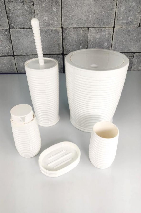 Digithome 5 Parça Banyo Seti Beyaz 486 - OKY-1070 - 5