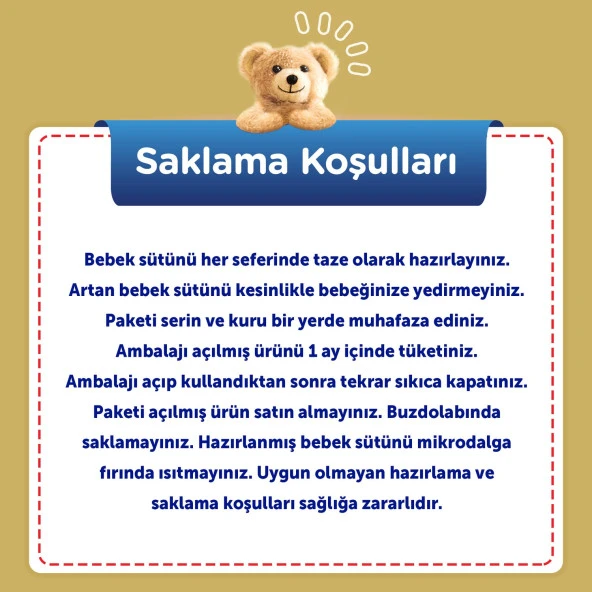 Bebelac Gold 3 Çocuk Devam Sütü 350 gr 3'lü Paket - Resim 11