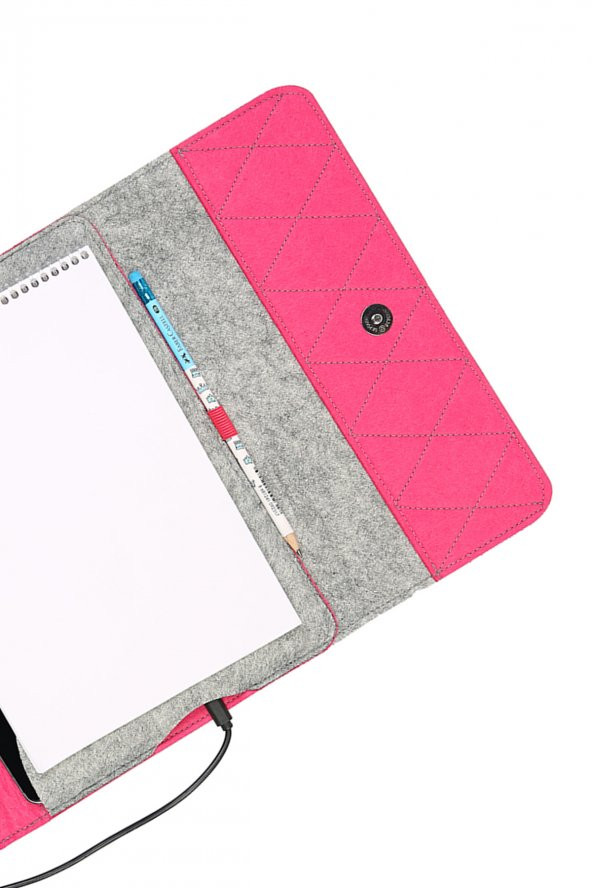 Yaratıcı Tasarım Keçe Tablet Kılıfı Organizer Apple Samsung  Asus Lenovo Tüm Markalara uyumlu - 3