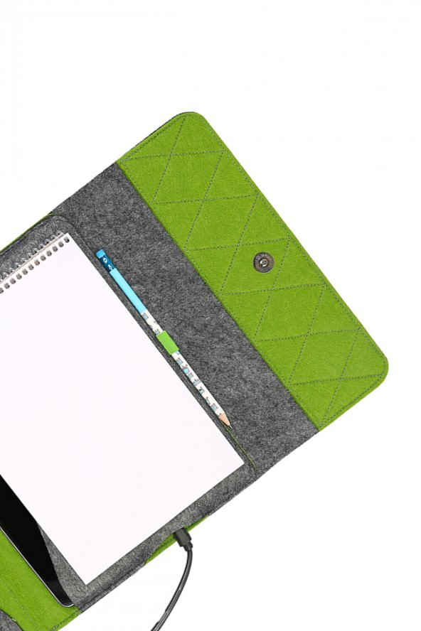 Yaratıcı Tasarım Keçe Tablet Kılıfı Organizer Apple Samsung  Asus Lenovo Tüm Markalara uyumlu - 3