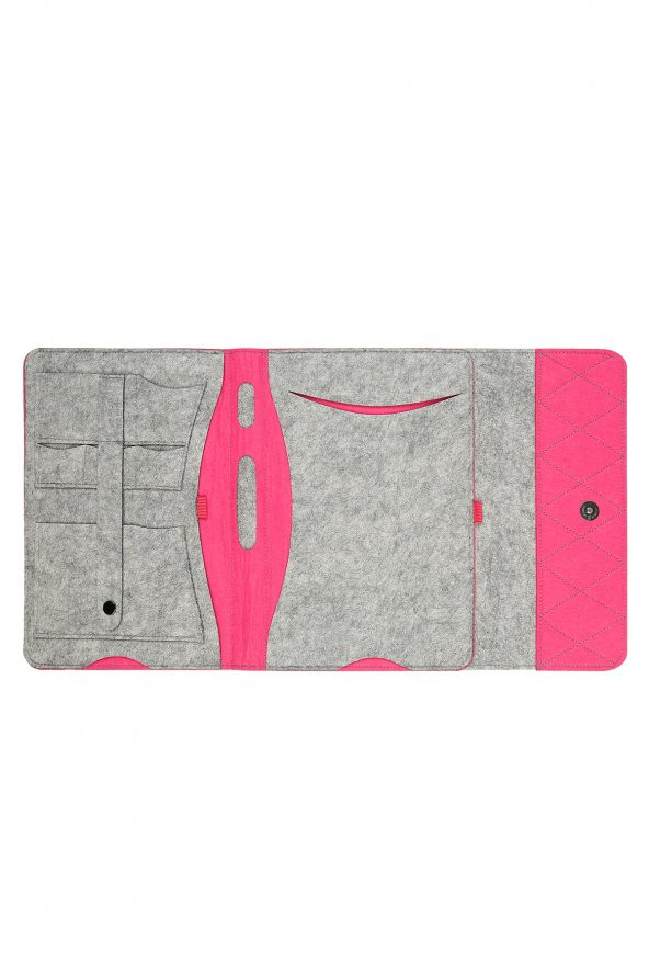 Yaratıcı Tasarım Keçe Tablet Kılıfı Organizer Apple Samsung  Asus Lenovo Tüm Markalara uyumlu - 4