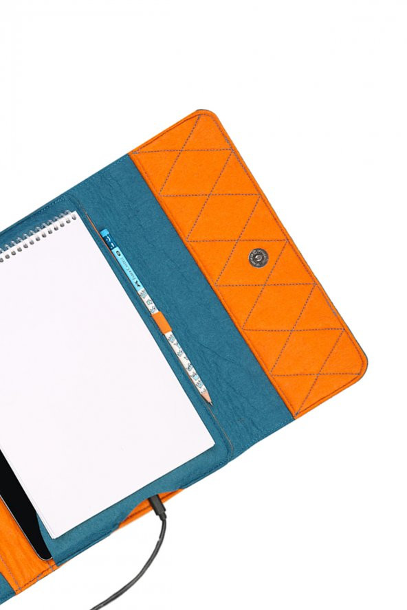 Yaratıcı Tasarım Keçe Tablet Kılıfı Organizer Apple Samsung Asus Lenovo Tüm Markalara uyumlu - 3