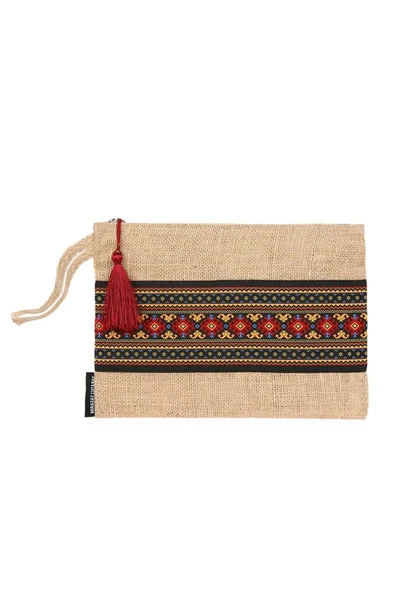 Hasır Kadın Portföy & Clutch Çanta Kırmızı - Resim 3