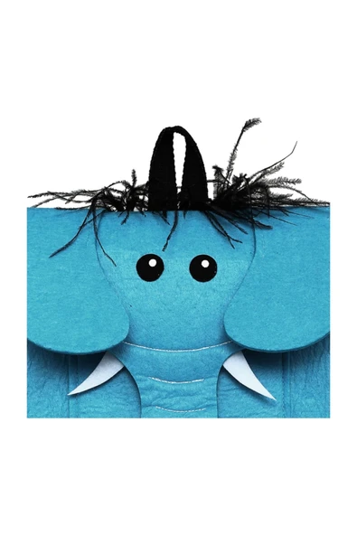 Keçeli Fil Figürlü Çocuk Çantası - Resim 4