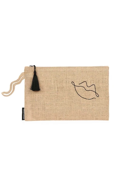 Hasır Kadın Portföy & Clutch Çanta Dudak - Resim 2