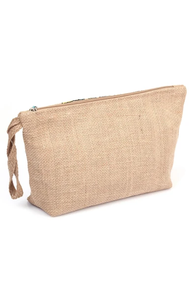 Hasır Kadın Portföy & Clutch Üçgen Çanta Mavi - Resim 5