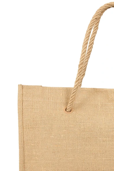 Organik Hasır Plaj Ve Günlük Omuz Çantası Kelebek - Resim 5