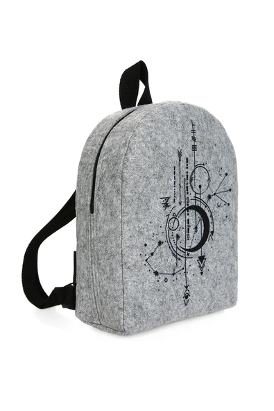 Keçeli Sırt Çantası Baskılı Geometri ürün görseli 1