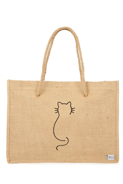 Organik Hasır Kumaştan Günlük Ve Plaj Çantası - Resim 2