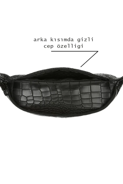 Çapraz Omuz Askılı ve Bel Çantası Siyah - Resim 5