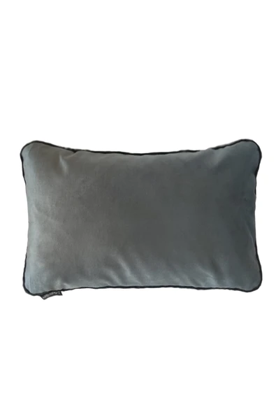 Biyeli Kırlent Yastık Kılıfı Antrasit Rengi 50x30 ürün görseli 1