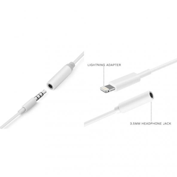 Iphone 7 8 X Plus Kulaklık Çevirici Lightning Aux Dönüştürücü - 3