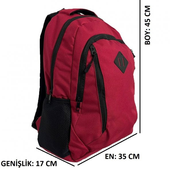 Bene Kırmızı Renk Okul Sırt Çantası - 3