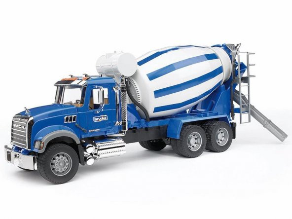 Bruder Mack Granıte Beton Mikser Mavi-Beyaz 1:16 Ölçekli Model Kamyon